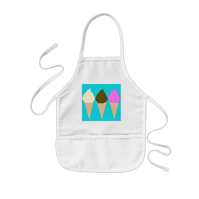 Kids Ice Cream Cones Apron Barnförkläde (Framsidan)