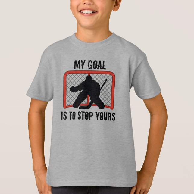 Kids Ice Hockey Goalie T-shirt (Framsida)