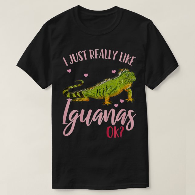 Kids Iguana Lizard Reptile T Shirt (Design framsida)