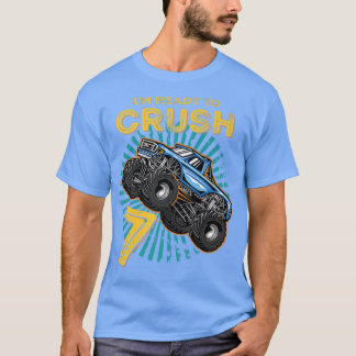 Kids I'm Ready To Crush 7 Monster Truck 7yr Old Bi T Shirt
