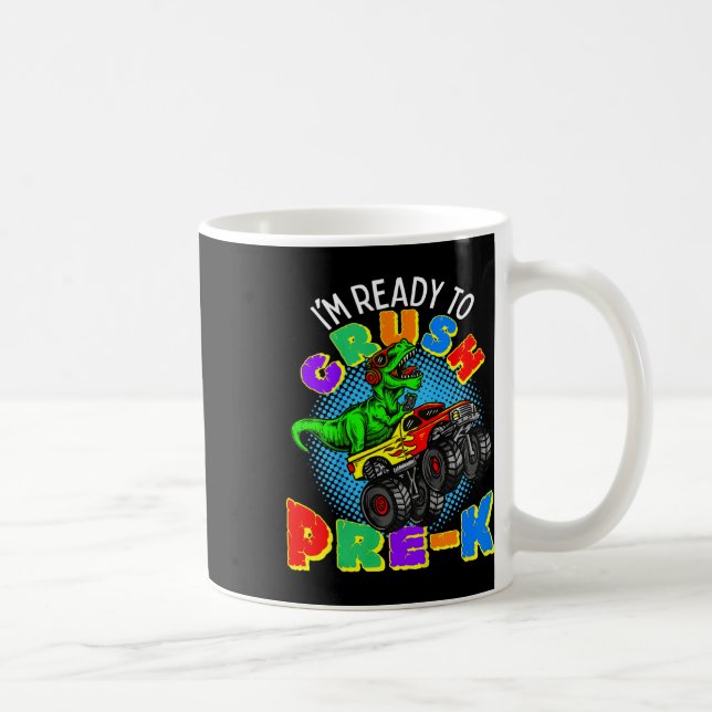 Kids I'm Ready To Crush Pre K Dinosaur Monster Tru Kaffemugg (Höger)