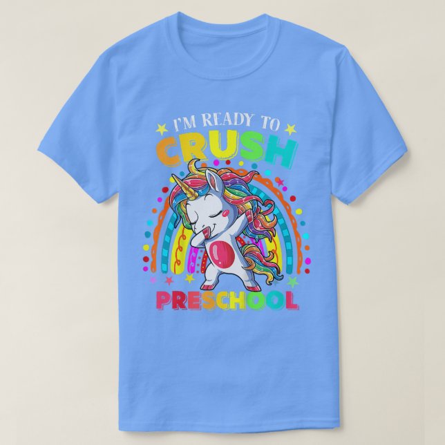 Kids I'm Ready To Crush Preschool Dabbing Unicorn  T Shirt (Design framsida)