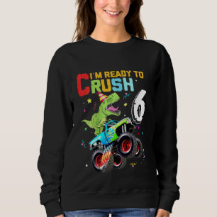 Kids Im Redo till Crush 6 Monster Lastbil dinosaur T Shirt