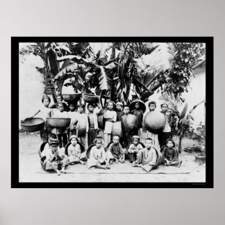 Kids in Saigon, South Vietnam 1901 Poster