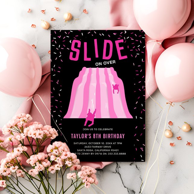 Kids Indoor Playground Pink Birthday Party Inbjudningar (Skapare uppladdad)