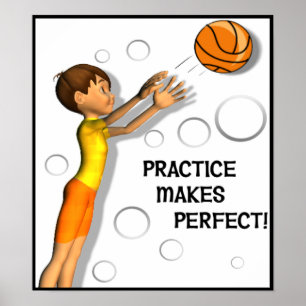 Kids inspirational Basketball Poster