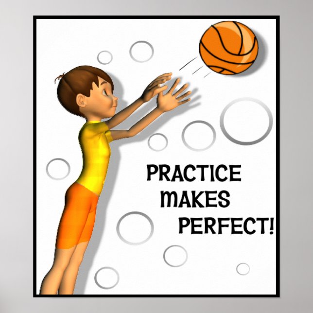 Kids inspirational Basketball Poster (Framsidan)