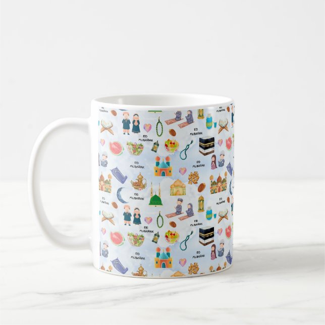 Kids Islamic Mug – Colourful Eid & Ramadan Kaffemugg (Vänster)