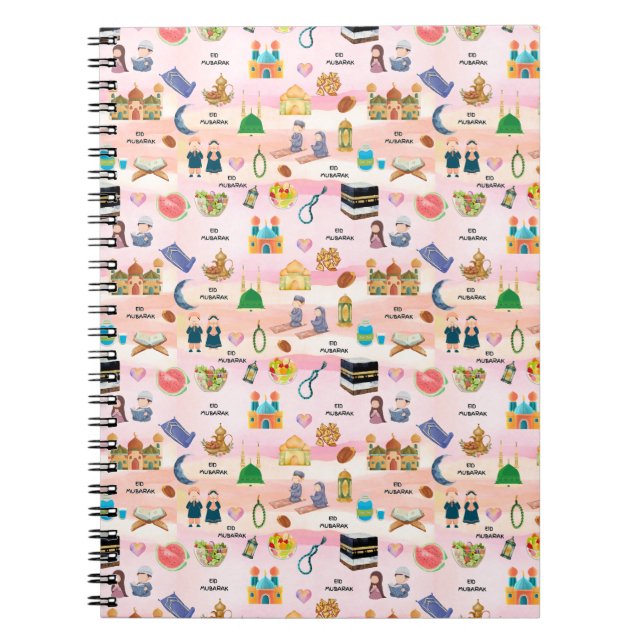 Kids Islamic Notebook – Colourful Eid & Ramadan Anteckningsbok (Framsidan)