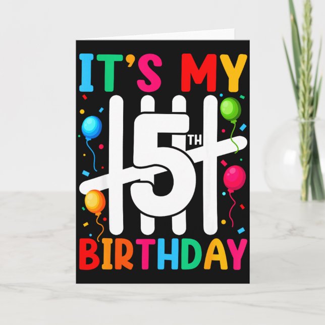 Kids It's My 5th Birthday 5 Five Birthday Boys Gir Kort (Framsida)