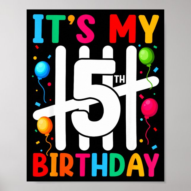 Kids It's My 5th Birthday 5 Five Birthday Boys Gir Poster (Framsidan)