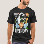 Kids its my 6e Birthday Jungle Zoo Theme Safari J T Shirt<br><div class="desc">Barns min 6e-födelsedag Jungle Zoo Theme Safari Jungle Animals</div>