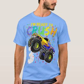 Kids Ix27m Ready to Crush 3 Monster Truck 3rd Birt T Shirt