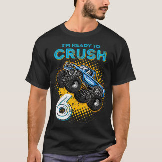 Kids Ix27m Redo till Crush 6 Monster Lastbil 6 år T Shirt