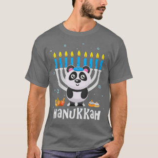 Kids Jewish Panda Hanukkah s for Girls Boys Cute H T Shirt