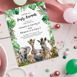 Kids Joint Safari Födelsedagsfest Inbjudningar<br><div class="desc">Det finns inget som liknar en djungeltemedd födelsedagsfest för att få ut party-djuret i något barn. Med levande djur i vattenfärgszoo, rosa tropisk regnskog och en djärv "ring alla party djur"-mall kommer dessa barns djungelskarv födelsedagsfest inbjudan att inspirera gästerna att ta sig till djungeln i party. Inbjudan födelsedlarna och flickorna...</div>