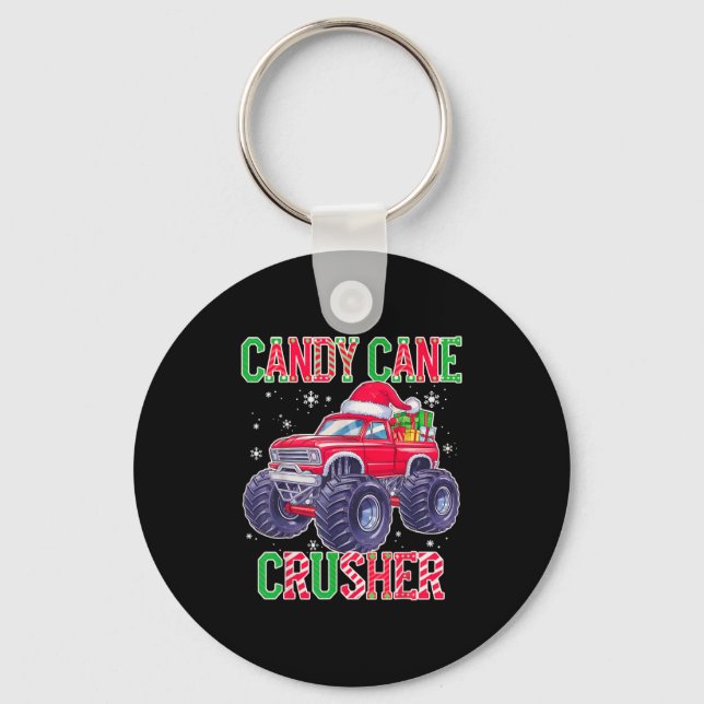 Kids jul Candy cane Crusher Julafton Monster Tru Nyckelring (Framsida)