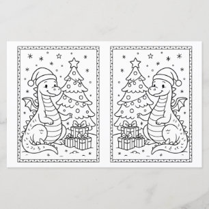 Kids jul Coloring Page Baby Dinosaur