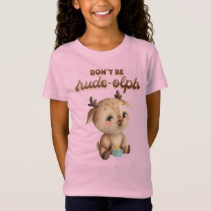 Kids jul Funny Rude-olph T Shirt