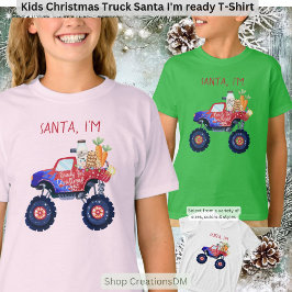 Kids jul, Lastbil Santa, jag är redot T Shirt