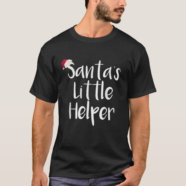 Kids jultoms Little Helper Shirt Santa H T Shirt (Framsida)