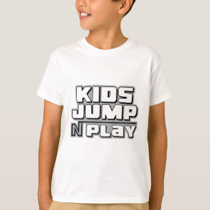 Kids Jump N Play anpassningsbar typography t shirt