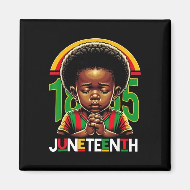 Kids Juneteenth Prince 1865 Svarta historiemånaden Magnet (Framsidan)