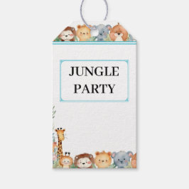 Kids Jungle Party Gift Märkre Presentetikett