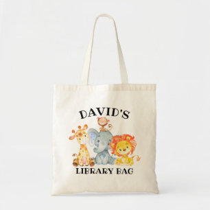 Kids Jungle Safari Animals Cute Bibliotek Tygkasse