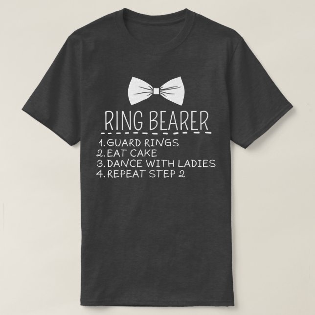 Kids Junior Bröllopsfest Kids Ring Bearer T Shirt (Design framsida)