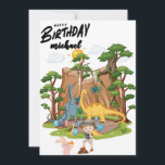 Kids Jurassic Dino Dinosaur Personlig Birthday Kort<br><div class="desc">Bards Jurassic Dino Dinosaur Personlig födelsedagskort</div>