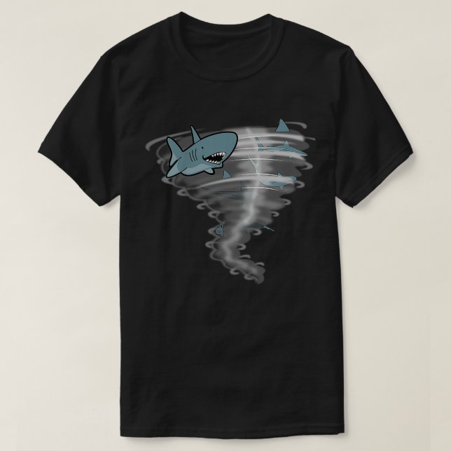 Kids KALI Tornado Shark Bday T Shirt (Design framsida)