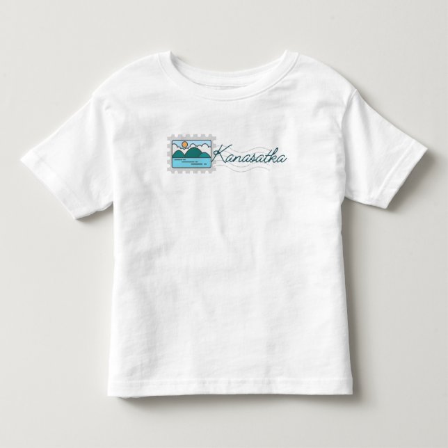 Kids Kanasatka Frimärke T Shirt (Framsida)
