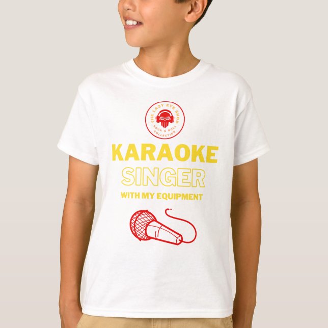 KIDS Karaoke Mic Design T Shirt (Framsida)
