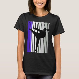 Kids Karate Birthday Sparring Womens Blue Färg B T Shirt