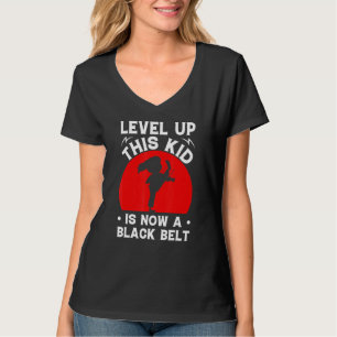 Kids Karate Uniform Black Bälte Award T Shirt