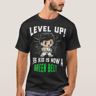 Kids Karate Uniform Grönt Bälte prisutdelning T Shirt