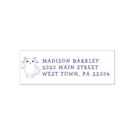 Kids Kattunge Cute Returadress Frimärke Självfärgande Stämpel