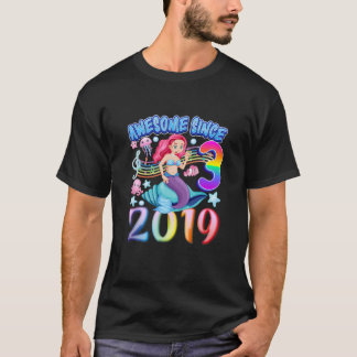 Kids Kids 3Rd Birthday Party Mermaid Girl 3 Years T Shirt