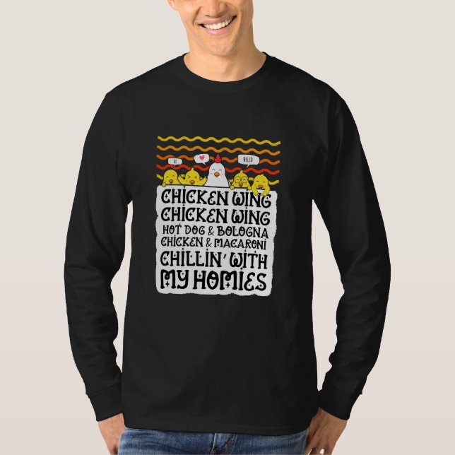 Kids Kids Chicken Vinge Chicken Vinge Hett Hund oc T Shirt (Framsida)