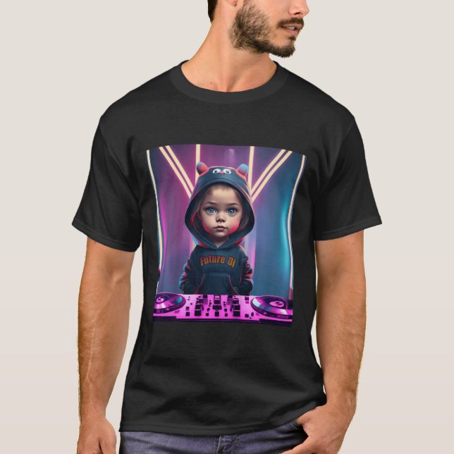 Kids Kids DJ Disk Jockey Roligt Barns EDM Kristus T Shirt (Framsida)