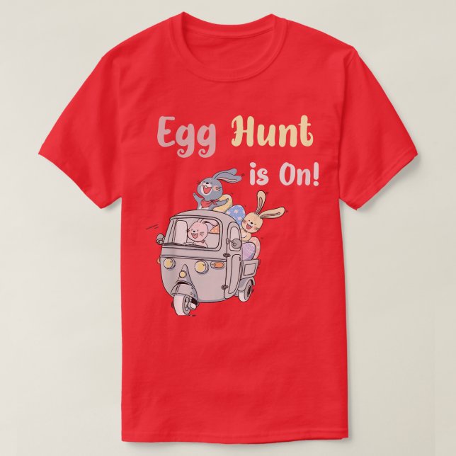 Kids Kids Egg Hunt är på moto Påskhare Eggs Bo T Shirt (Design framsida)