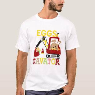 Kids Kids Eggscavator Glad påsk Funny Excavator T Shirt
