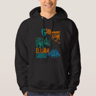 Kids Kids Elijah Saurus 6e Birthday Boys Rex Bda Hoodie