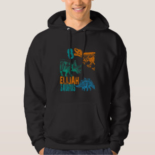 Kids Kids Elijah Saurus 8th Birthday Boys Rex Bda Hoodie