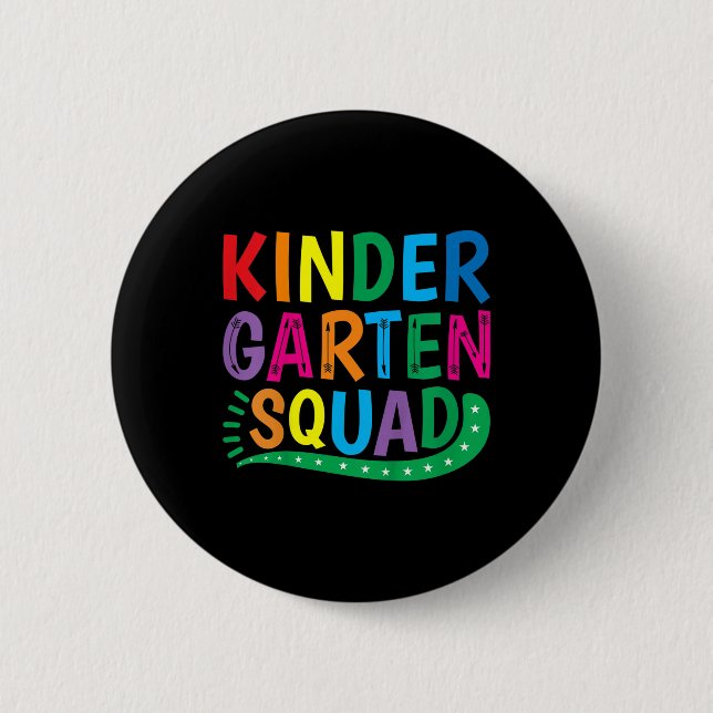 Kids Kids Kindergarten Squad Back To School  Knapp (Framsida)