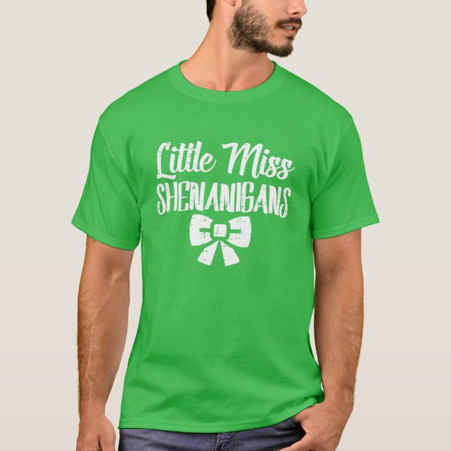 Kids Kids Little Shenanigans Cute St Patricks D. T Shirt (Framsida)