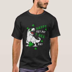 Kids Kids Lycklig St Pat Trex Day Dino St. Patrick T Shirt