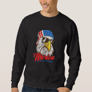 Kids Kids Merica Merica Eagle Screaming Eagle Lång Ärmad Tröja
