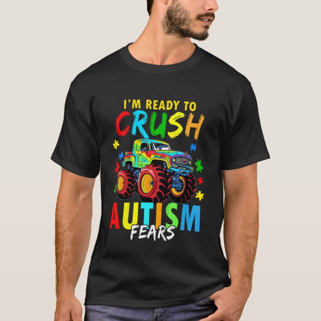 Kids Kids Monster Truck Autism Awareness Tee Mom S (Framsida)